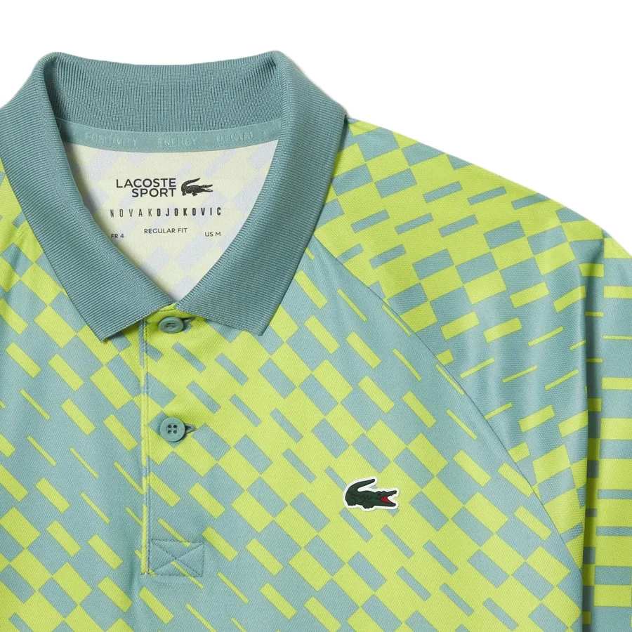 Imagen 2 de 5 de Remera Lacoste Novak Djokovic-VERDE/LIMA
