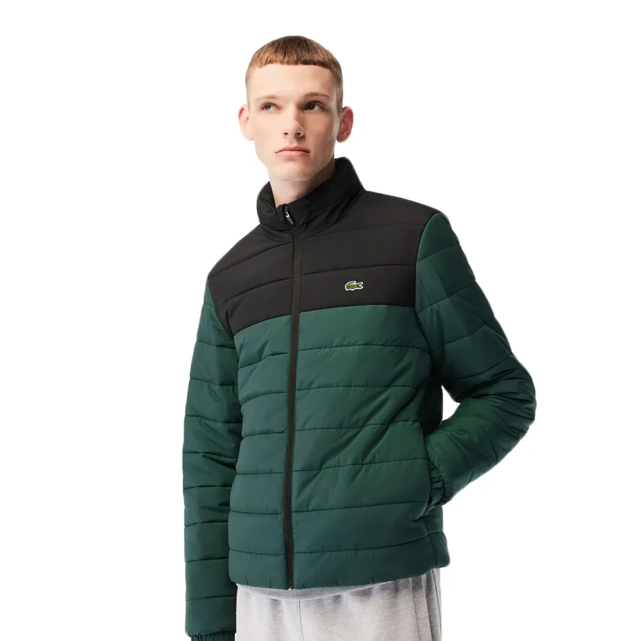 Imagen 1 de 6 de Campera Lacoste Puffer-VERDE MILITAR/NEGRO