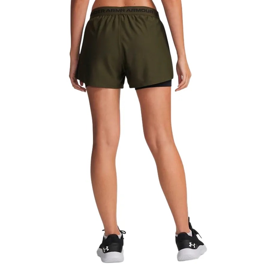 Imagen 1 de 3 de Short Under Armour Tech Play Up 2-in-1-VERDE MILITAR