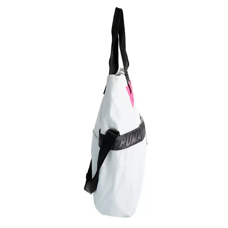 Imagen 0 de 3 de Bolso Puma Evo Plus Shopper Woven-GRIS/NEGRO/ROSA