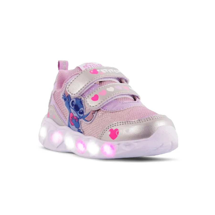 Imagen 1 de 3 de Zapatillas Footy con Luz Led Stitch-LILA/PLATA