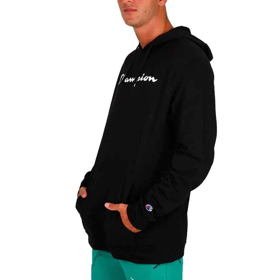 Imagen 1 de 3 de Buzo Champion Jersey Con Capucha Logo-NEGRO