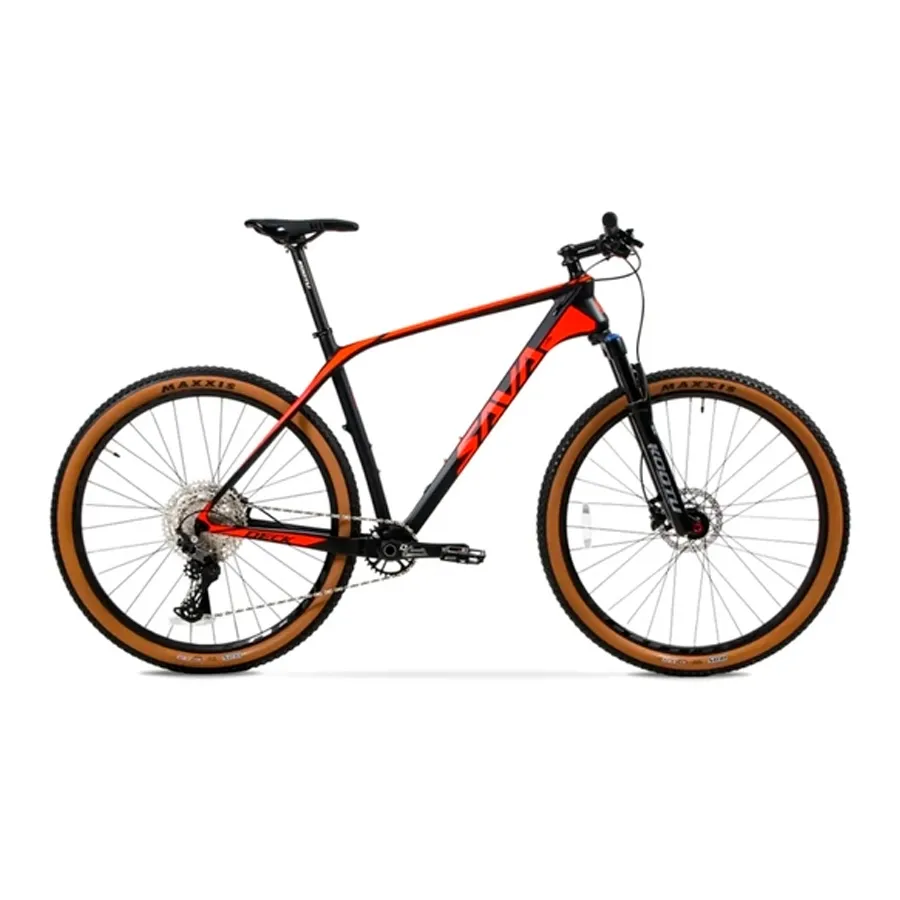 Imagen 0 de 6 de Bicicleta Mtb Sava Carbono Deck 6.1 Deore 12V T19-NEGRO/ROJO