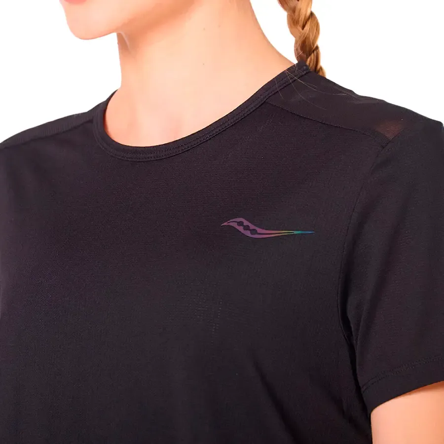 Imagen 3 de 5 de Remera Saucony Stopwatch Crop Tee-NEGRO