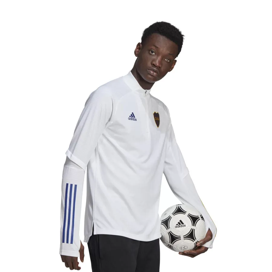 Imagen 2 de 7 de Buzo De Entrenamiento adidas Boca Junios-BLANCO