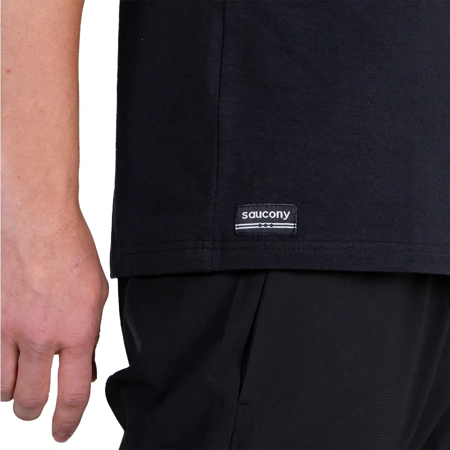 Imagen 3 de 5 de Remera Saucony Recovery Trail-NEGRO/GRIS