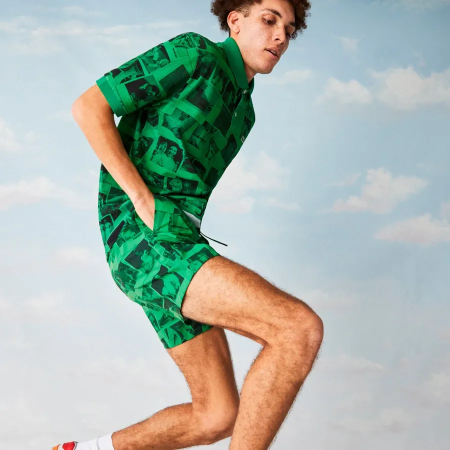 Imagen 2 de 5 de Short De Baño Lacoste Malla Short de Baño Bain-VERDE/NEGRO
