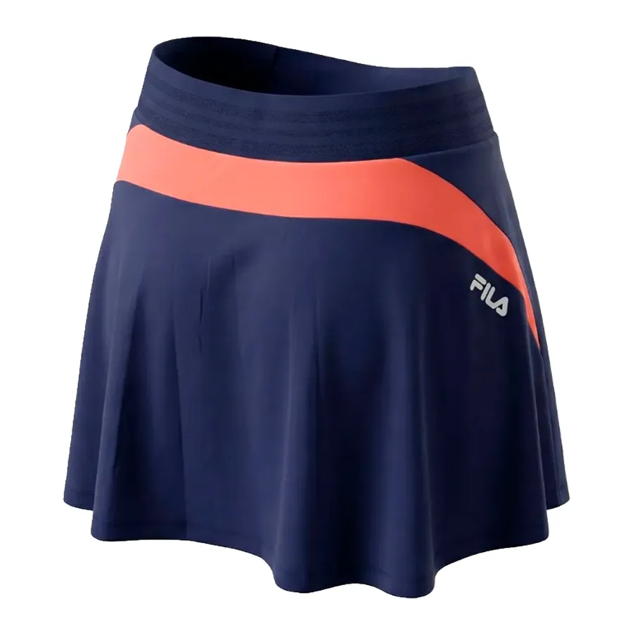 Imagen 2 de 6 de Pollera Fila Jersey Flare Tenis Profesional-MARINO