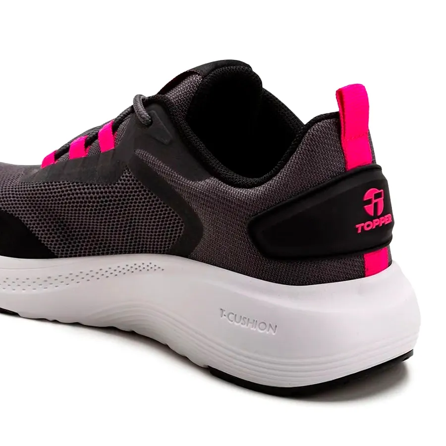 Imagen 4 de 5 de Zapatillas Topper Sendai-NEGRO/BLANCO/ROSA FLUOR