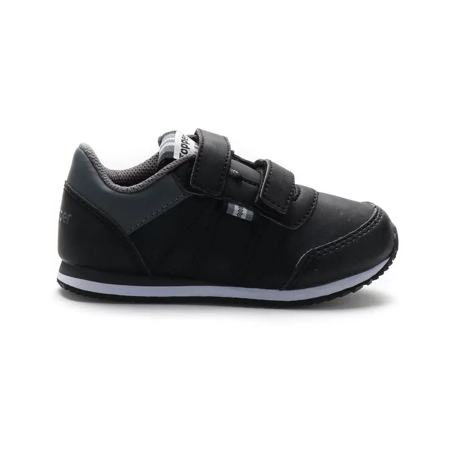 Imagen 4 de 5 de Zapatillas Topper Theo Cs Velcro Bebe-NEGRO/GRIS