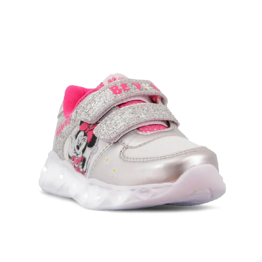 Imagen 1 de 3 de Zapatillas Footy Minnie Con Luz-PLATA/BLANCO/FUCSIA