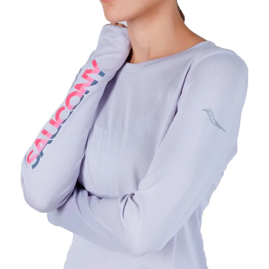 Imagen 1 de 5 de Remera Saucony Stopwatch Graphic Long Sleeve-LAVANDA