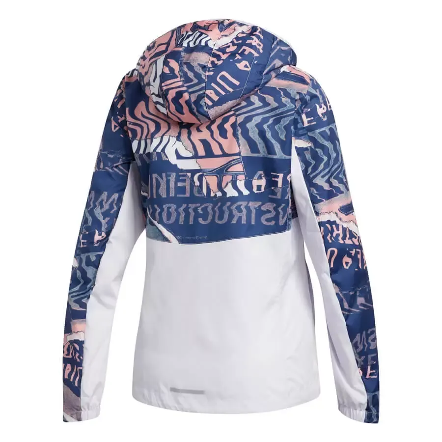 Imagen 1 de 3 de Campera adidas Rompevientos Own The Run-GRIS/ROSA/AZUL