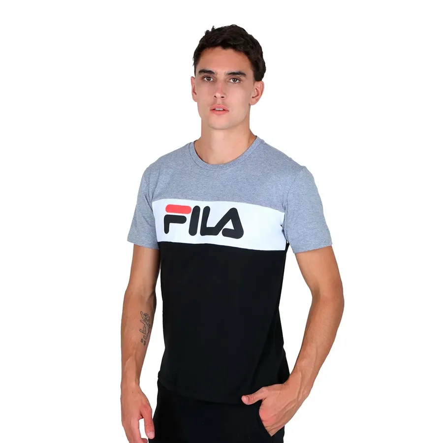 Imagen 0 de 2 de Remera Fila Letters Colors-GRIS/BLANCO/NEGRO