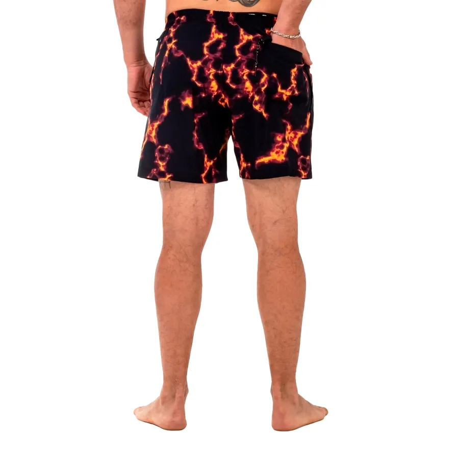 Imagen 2 de 3 de Shorts Dc On Fire Volley 17-NEGRO/ROJO