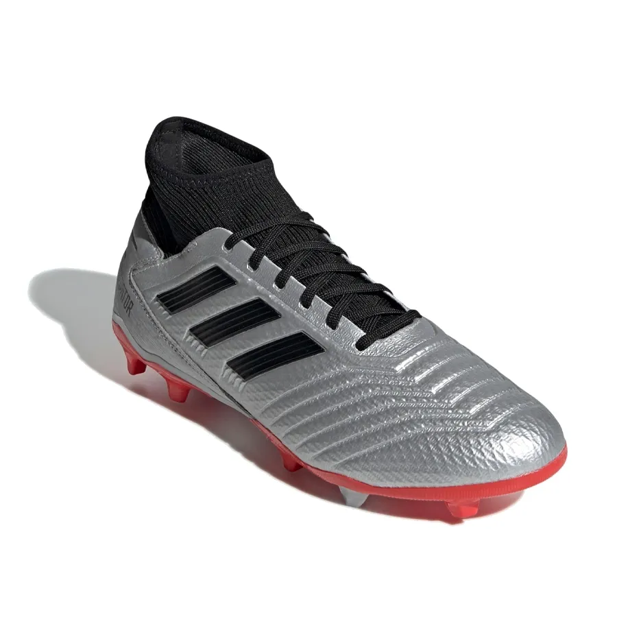 Botines adidas Predator FG PLATA/NEGRO/ROJO Vaypol