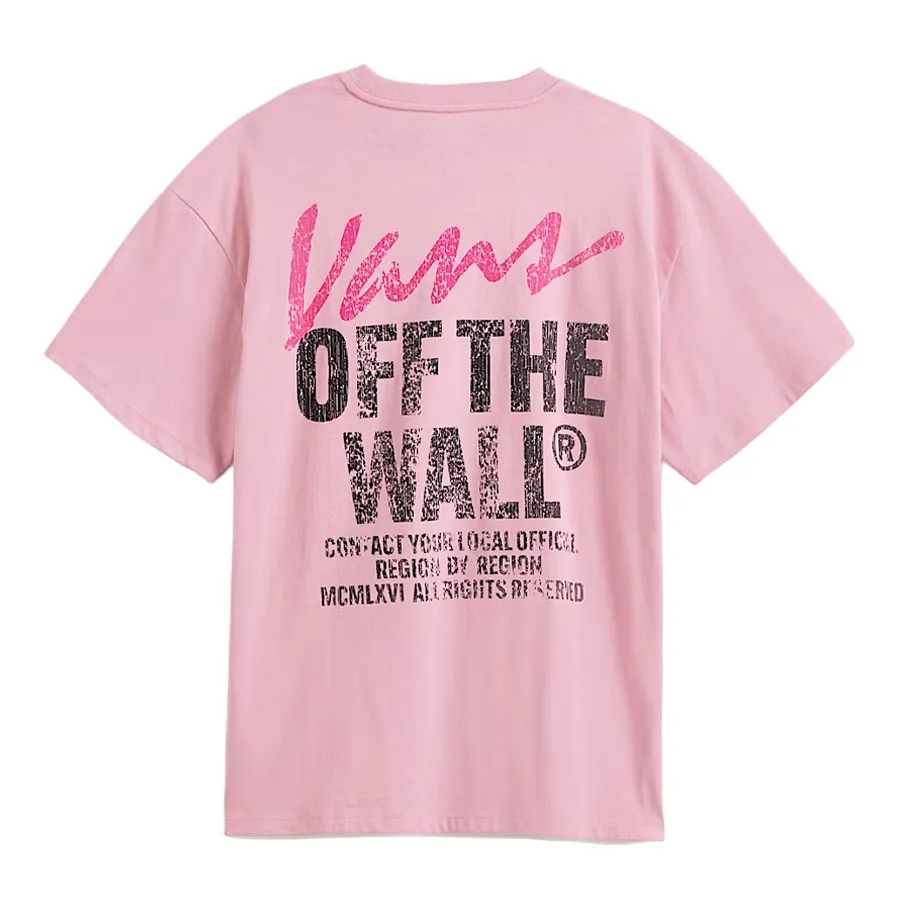 Imagen 3 de 6 de Remera Vans Lady Wall Outsized SS-ROSA VIEJO