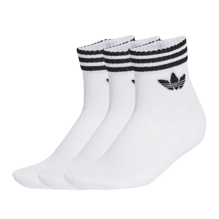 Imagen 0 de 2 de Medias adidas originals Stripes Ankle 3 Pares-BLANCO/NEGRO