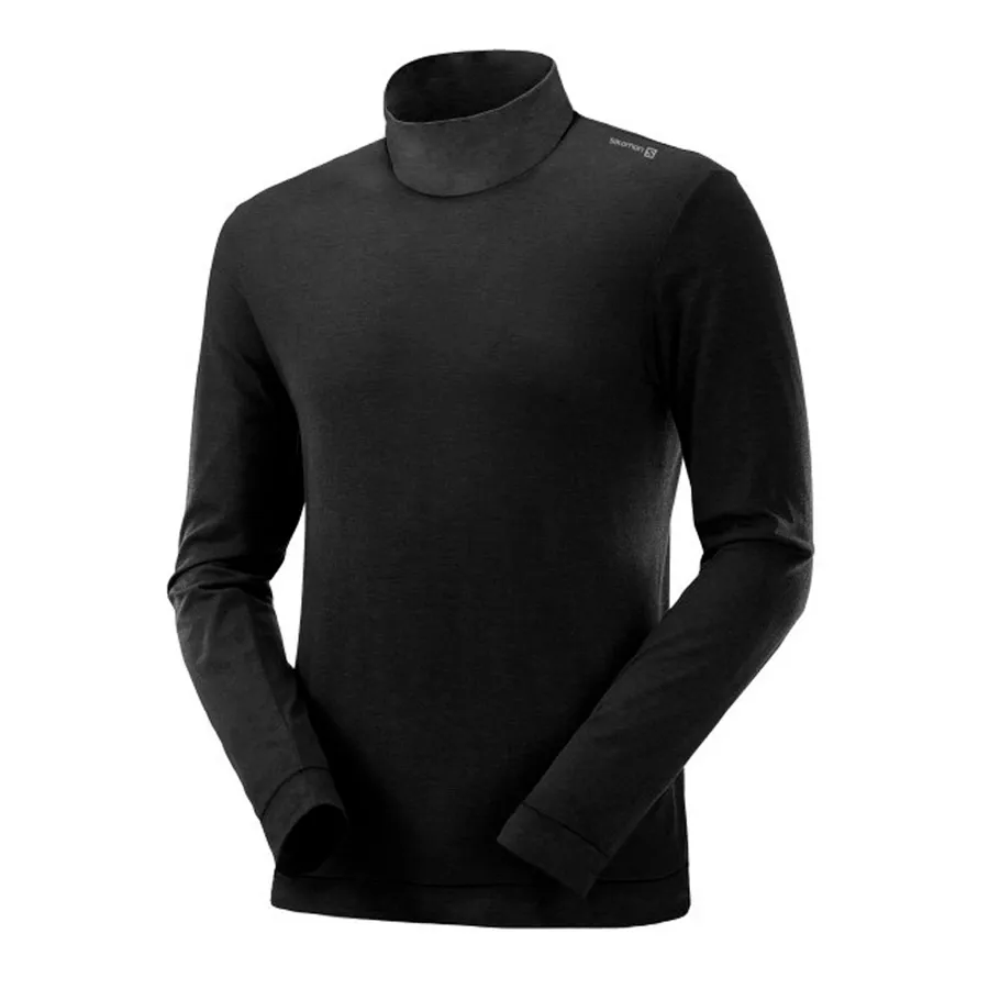 Imagen 0 de 2 de Remera Salomon Cotton Turtleneck-NEGRO