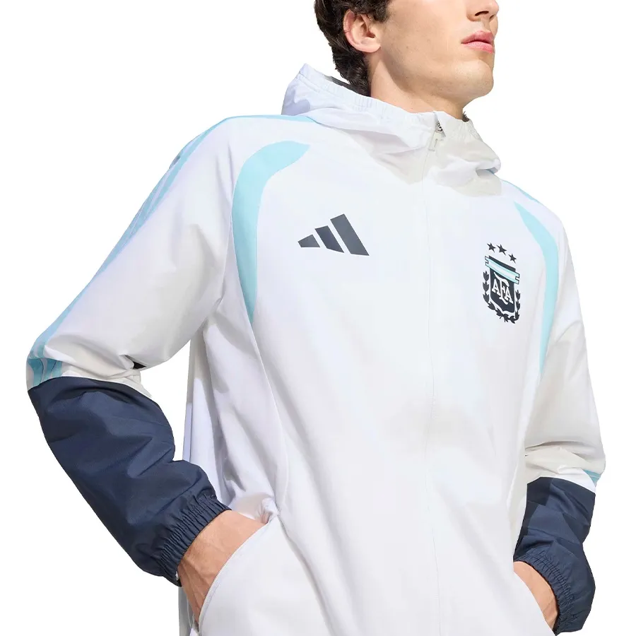Imagen 3 de 4 de Campera adidas Afa 26 Tiro All Weather-BLANCO/CELESTE
