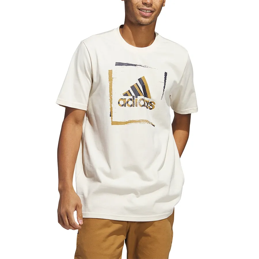 Imagen 1 de 6 de Remera adidas Stencil-NATURAL/DORADO