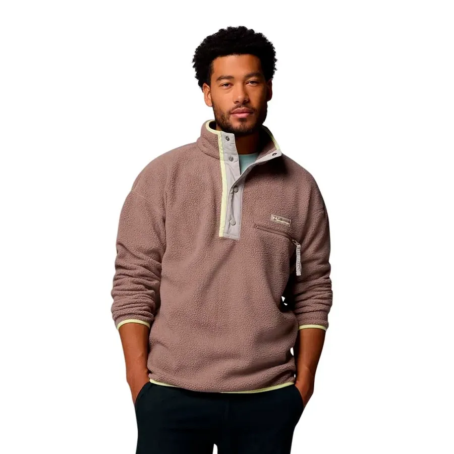 Imagen 2 de 4 de Buzo Columbia Helvetia II Half Snap Fleece-MARRON