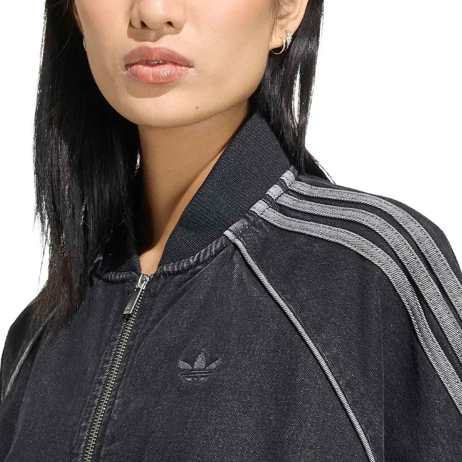 Imagen 3 de 5 de Campera adidas originals Sst Oversize Denim-GRAFITO