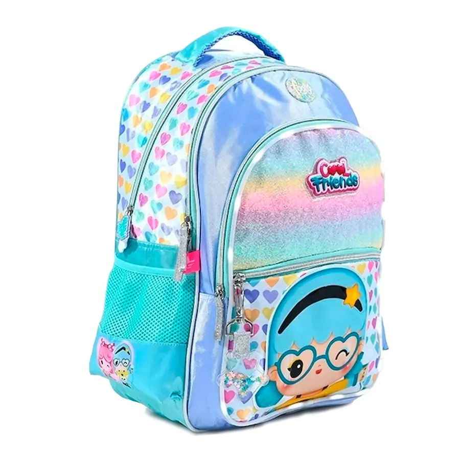 Imagen 1 de 3 de Mochila Footy Espalda 18 Cool Frie-TURQUESA/LILA