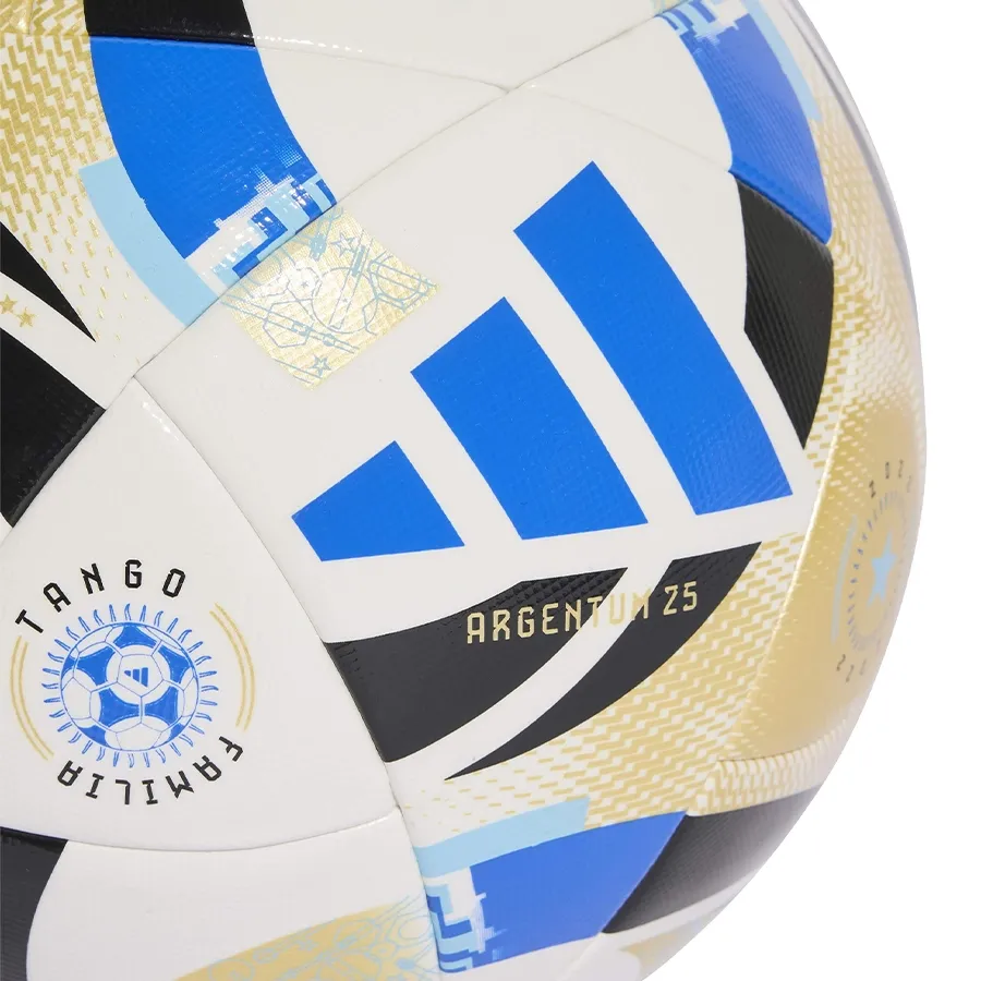 Imagen 3 de 4 de Pelota adidas Competition Argentina AFA 25-BLANCO/NEGRO/DORADO/AZUL