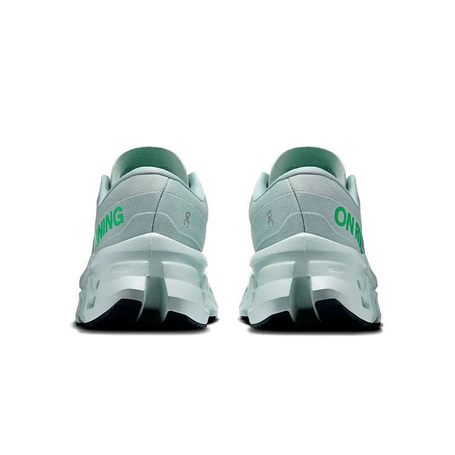 Imagen 4 de 5 de Zapatillas On Cloudmonster 3-GRIS/VERDE FLUOR