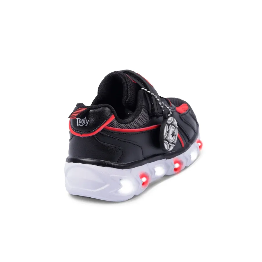 Imagen 2 de 6 de Zapatillas Footy Mini Mundial Con Luz-NEGRO/ROJO