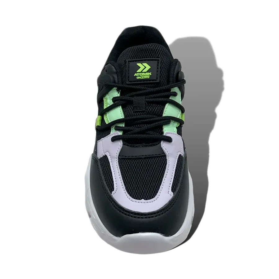 Imagen 2 de 4 de Zapatillas Atomik Nathy-NEGRO/VERDE AGUA/LILA