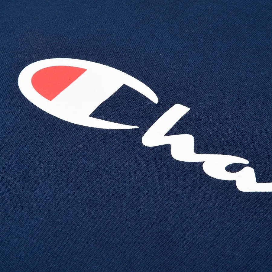 Imagen 2 de 3 de Buzo Champion Jersey Con Capucha Logo-AZUL