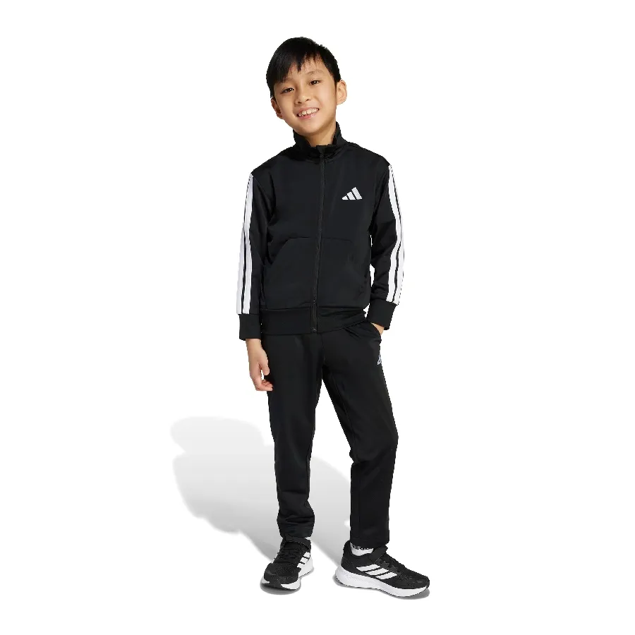 Imagen 1 de 6 de Conjunto adidas Essentials Climacool Track Suit Kids-NEGRO/BLANCO
