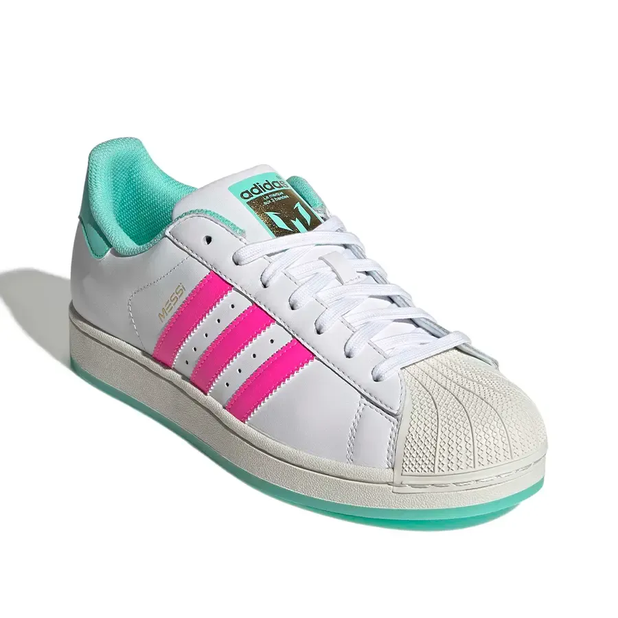 Imagen 1 de 6 de Zapatillas adidas originals Superstar Messi-BLANCO/TURQUESA/ROSA