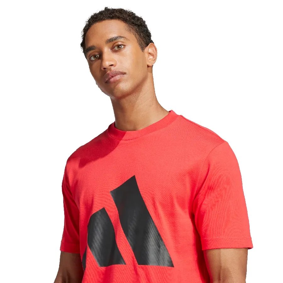 Imagen 3 de 5 de Remera adidas Essentials Big Logo-ROJO/NEGRO
