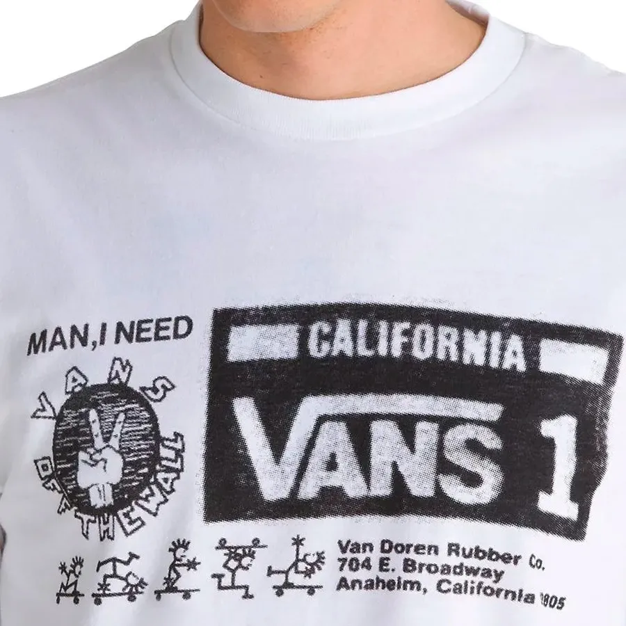 Imagen 1 de 3 de Remera Vans Wareahouse Aert II-BLANCO/NEGRO