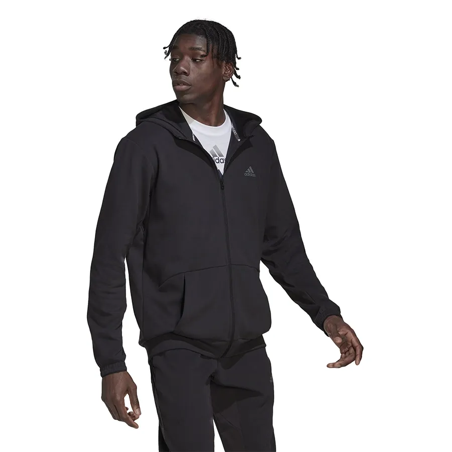 Imagen 2 de 7 de Campera Con Capucha adidas Aeroready-NEGRO/GRIS