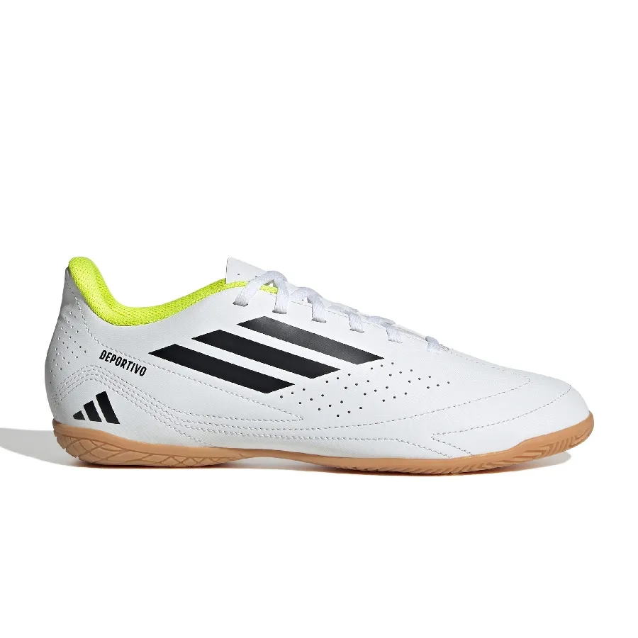 Imagen 0 de 8 de Botines adidas Deportivo III In-BLANCO/NEGRO/AMARILLO FLUOR