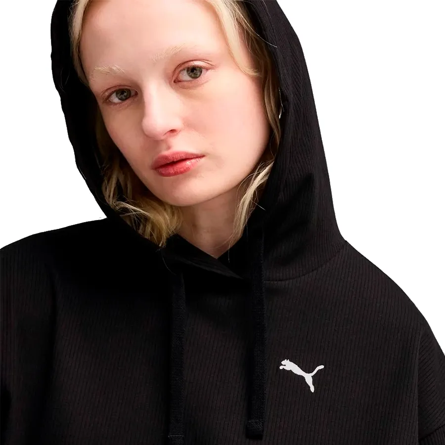 Imagen 4 de 5 de Buzo Puma Essentials Elevated Rib-NEGRO