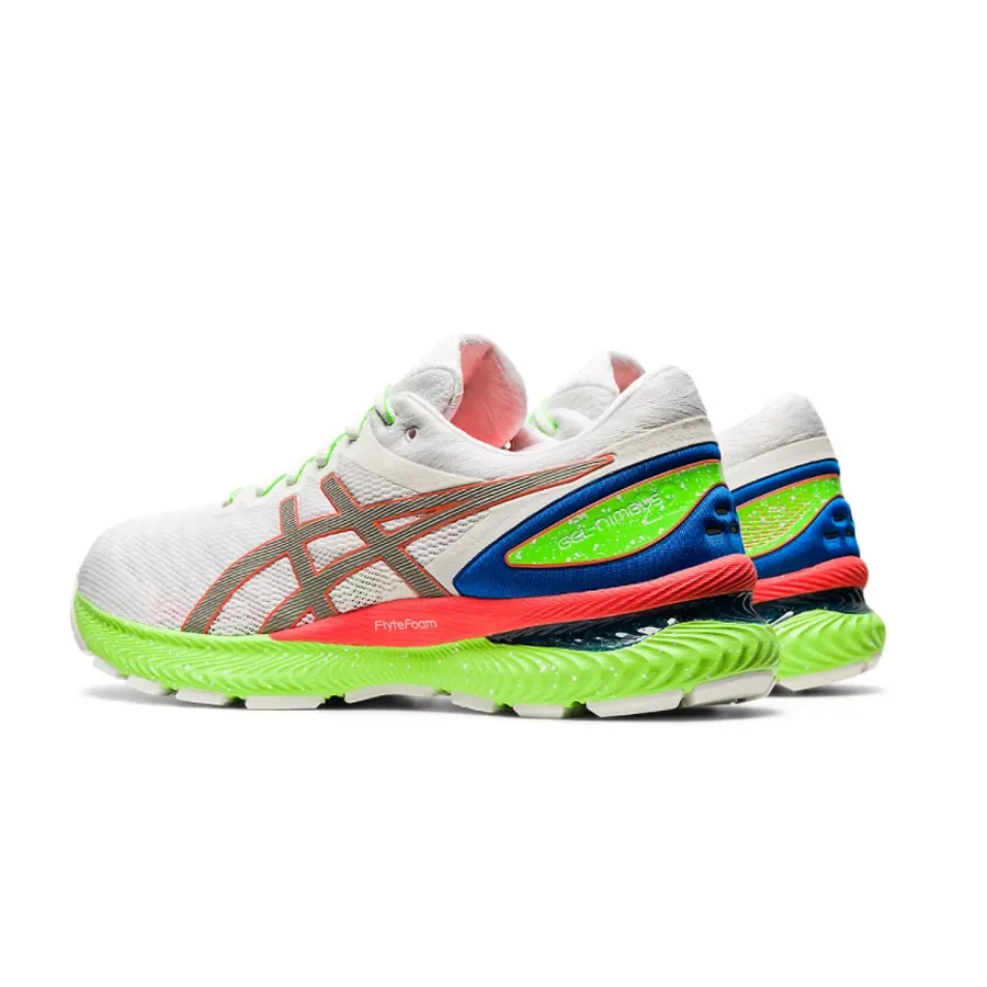 Imagen 1 de 7 de Zapatillas Asics Gel Nimbus 22 Lite sho h-BLANCO/VERDE FLUOR/CORAL