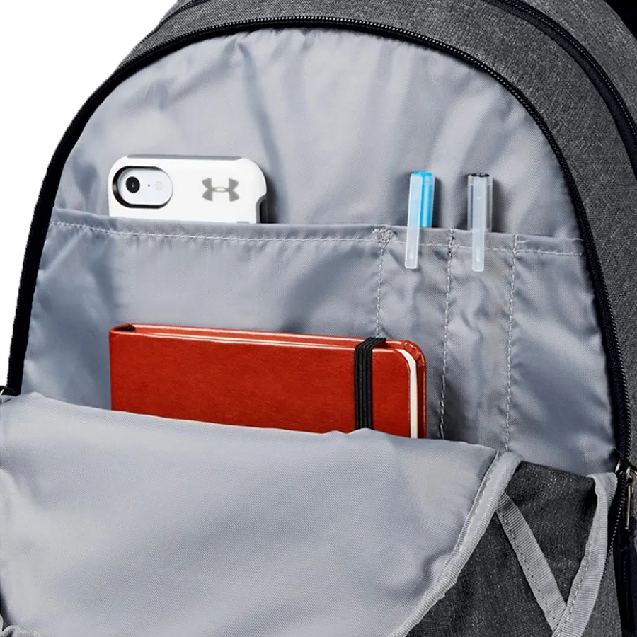 Imagen 3 de 6 de Mochila Under Armour Hustle 5.0-GRIS/NEGRO