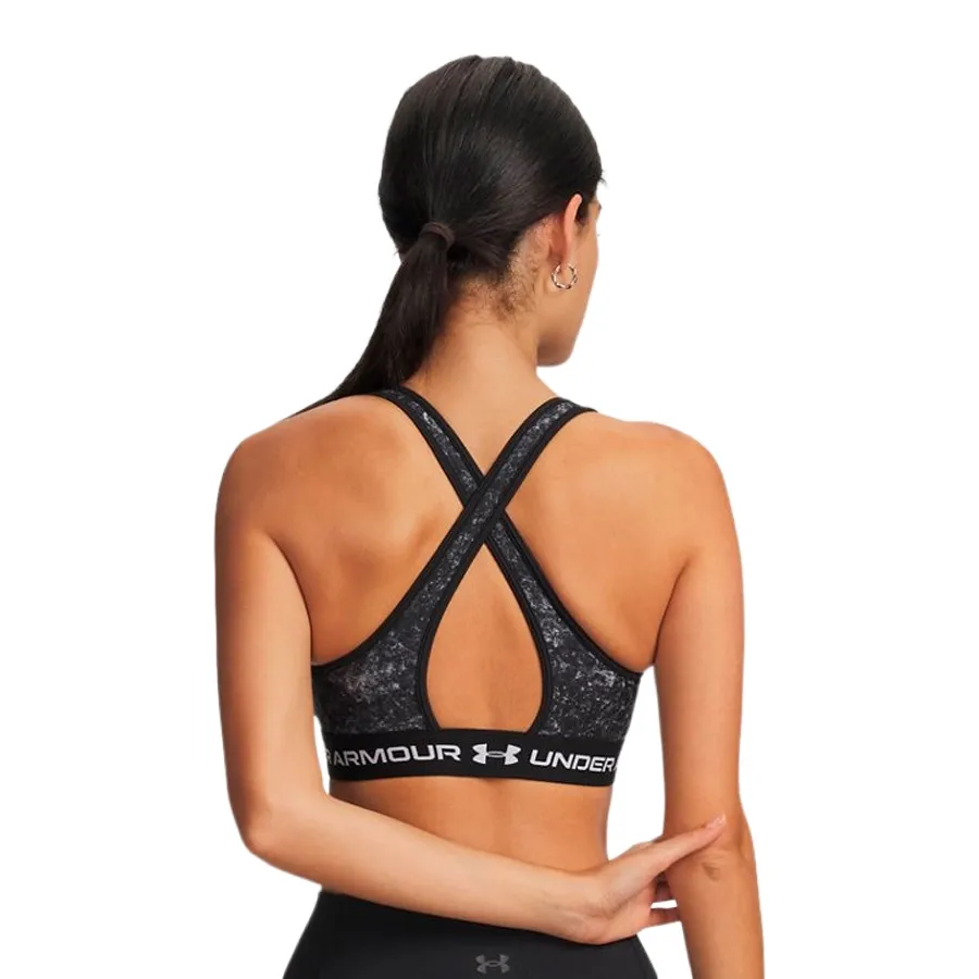 Imagen 1 de 4 de Top Under Armour Crossback Mid Print-GASPEADO/NEGRO