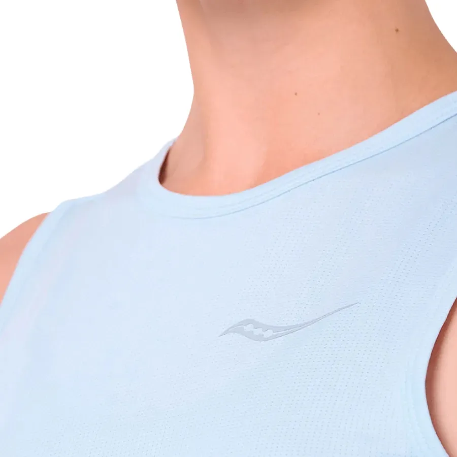 Imagen 3 de 5 de Musculosa Saucony Stopwatch Crop Tank-CELESTE
