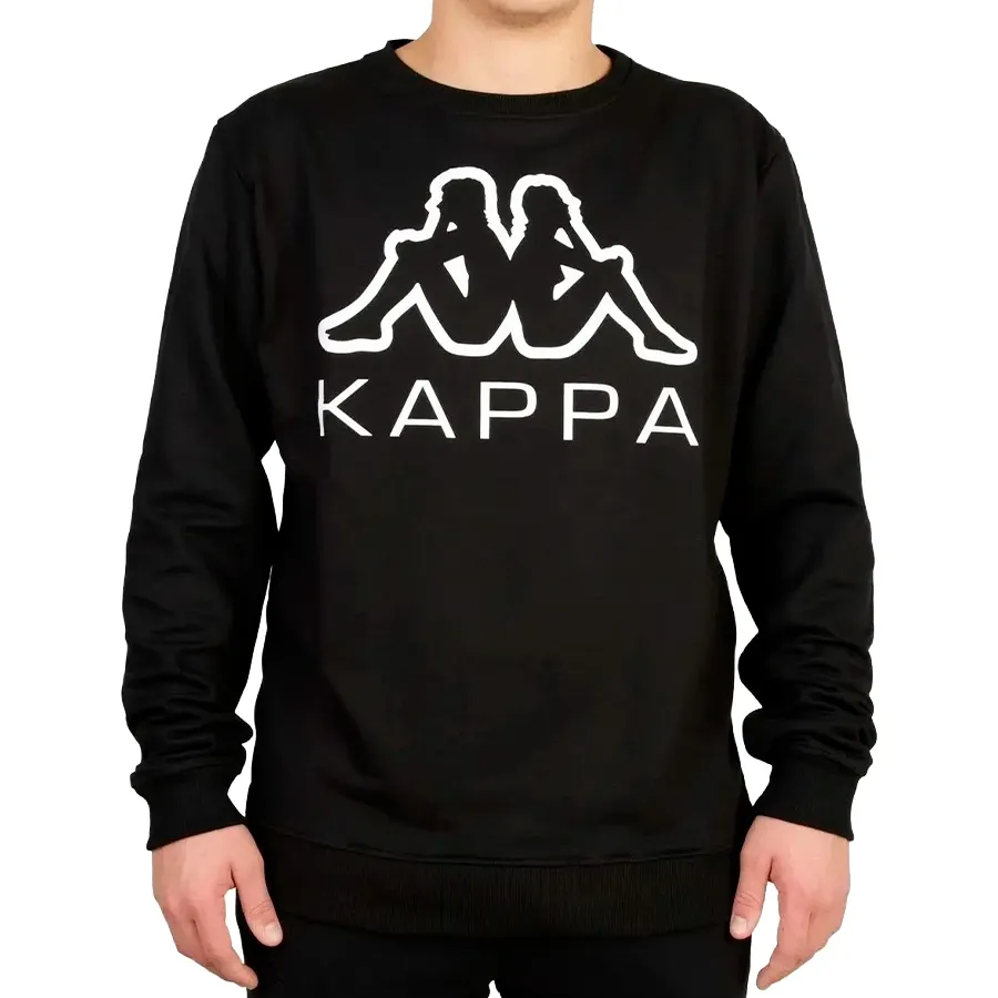 Imagen 0 de 3 de Buzo Kappa Logo Ezia Crew Swet-NEGRO/BLANCO