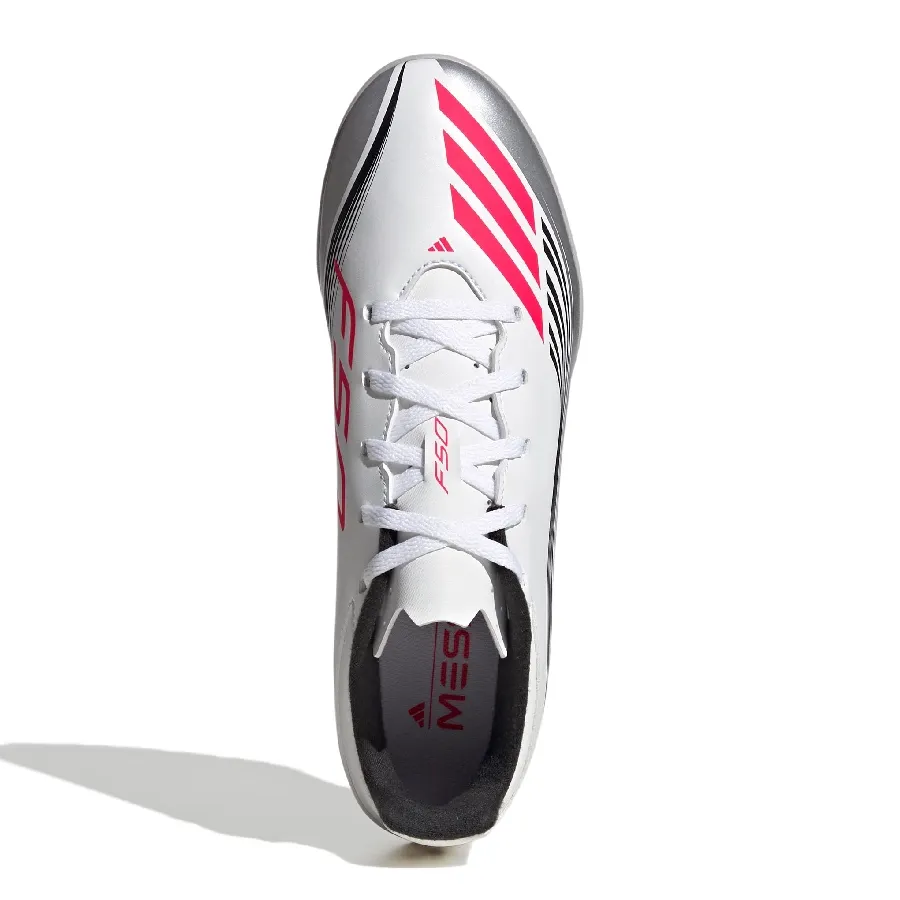 Imagen 2 de 6 de Botines adidas F50 Messi Club Pasto Sintético-BLANCO/PLATA/ROJO