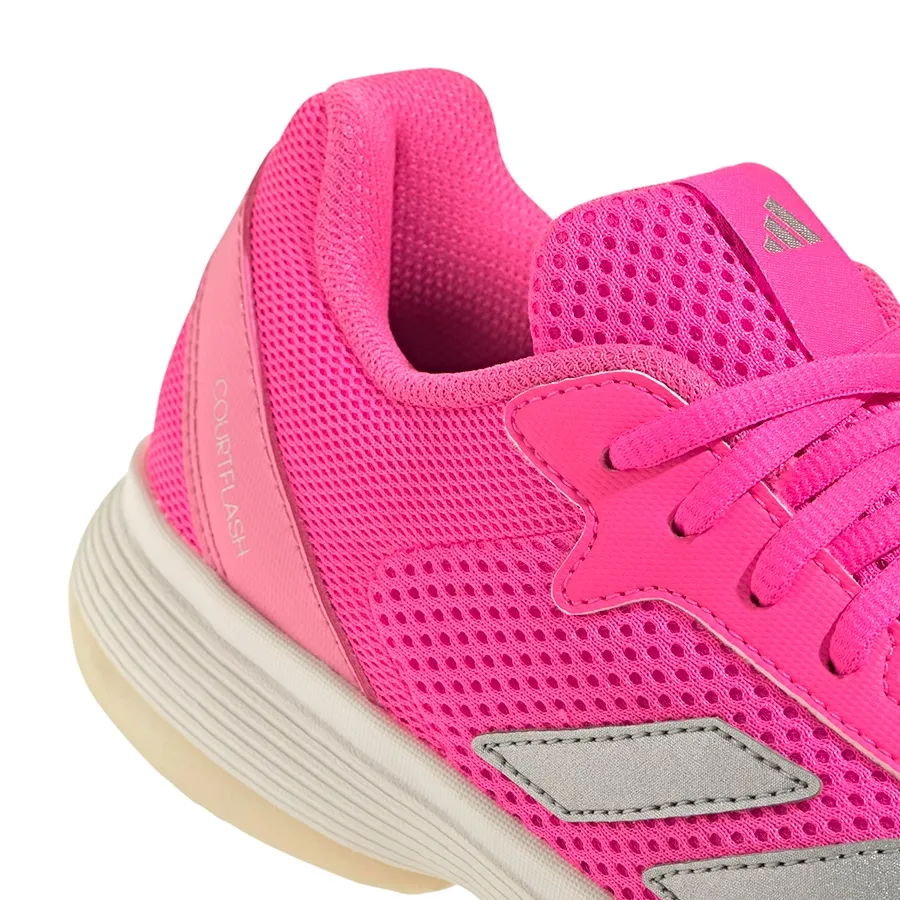 Imagen 6 de 7 de Zapatillas adidas Courtflash-ROSA FLUOR/PLATA