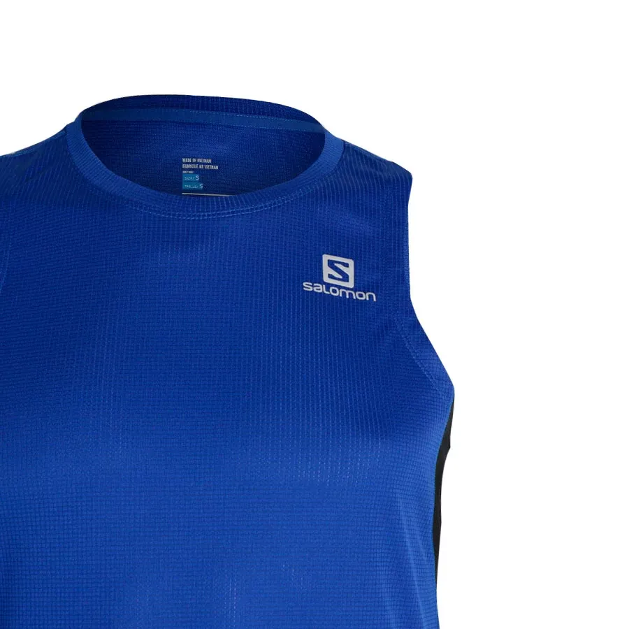 Imagen 3 de 4 de Musculosa Salomon Agile Tank-AZUL/NEGRO