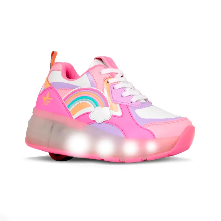 Imagen 0 de 3 de Zapatillas Footy Roller Arcoiris-ROSA/LILA/FUCSIA