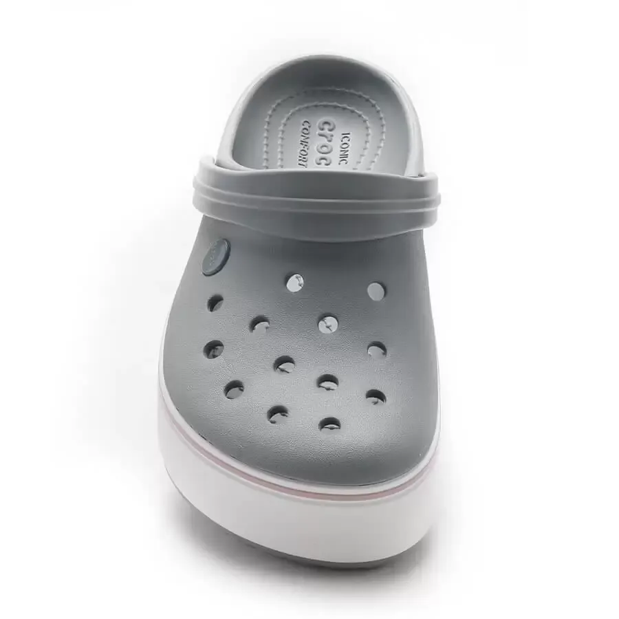 Imagen 1 de 4 de Ojotas Crocs Crocband Platform Clog-GRIS/ROSA